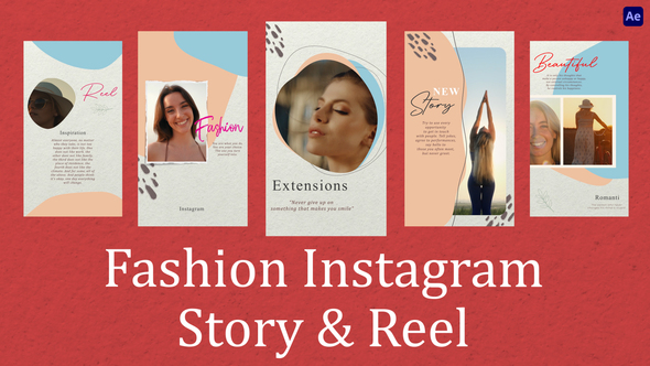 Fashion Instagram Story & Reels broadcast-packages template preview
