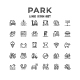Set Line Icons of Park