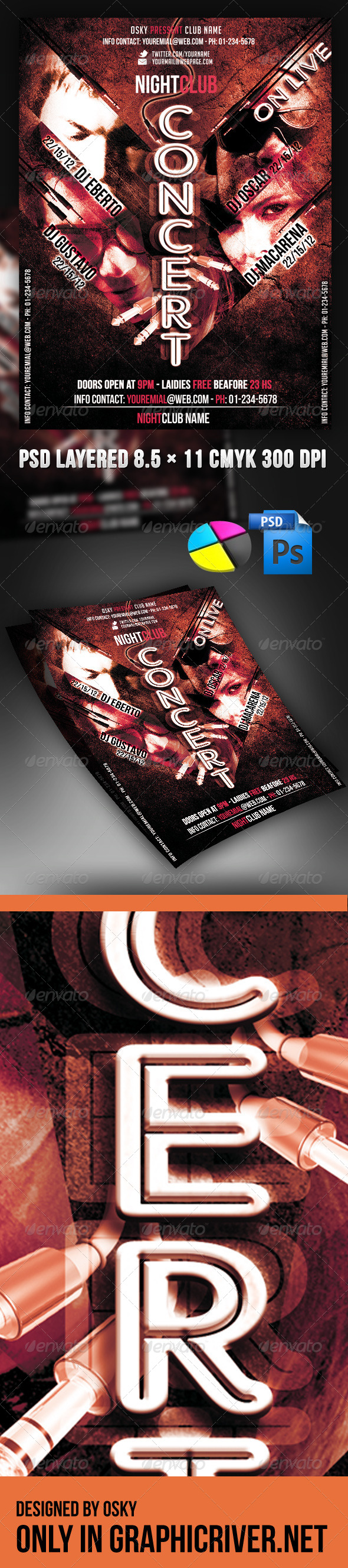 Concert Flyer - Clubs & Parties Events