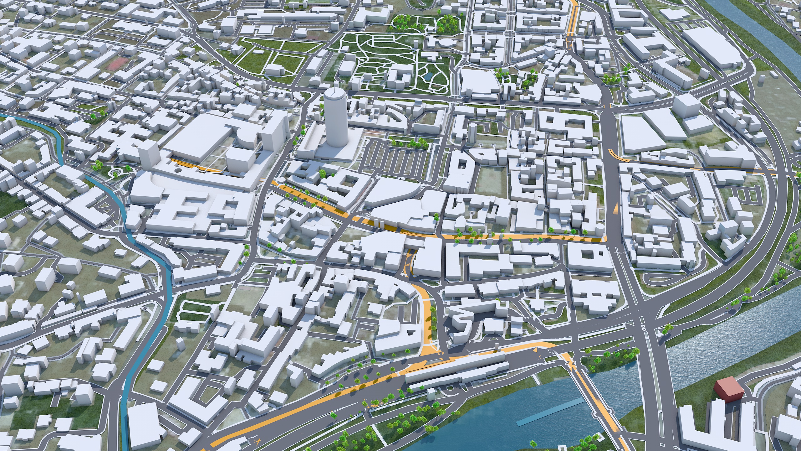 Jena city Germany 3d model 30km by TurboCG | 3DOcean