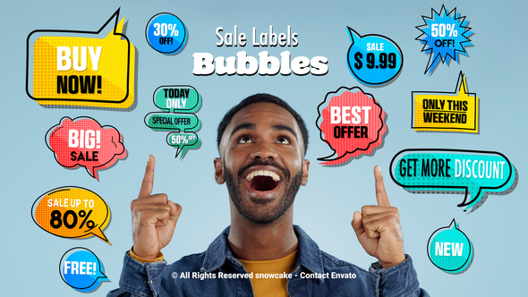 Sale Labels Bubbles Titles template preview