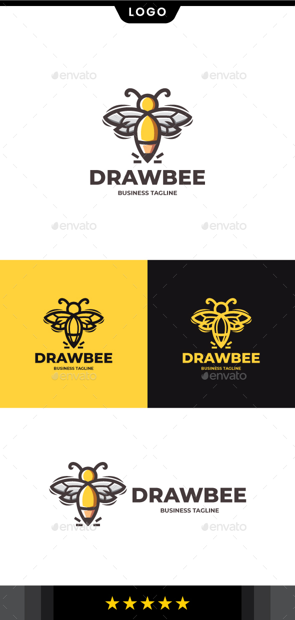 [DOWNLOAD]Drawing Bee Logo Template