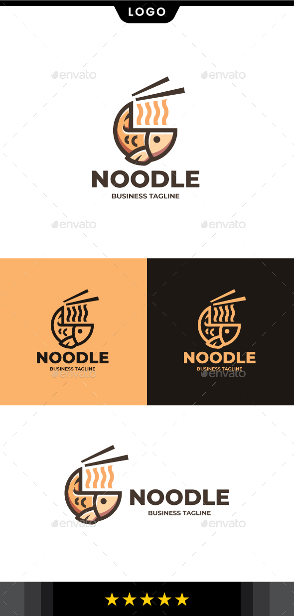 Fish Noodles Logo Template