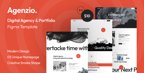 Agenzio - Digital Agency & Portfolio Figma Template