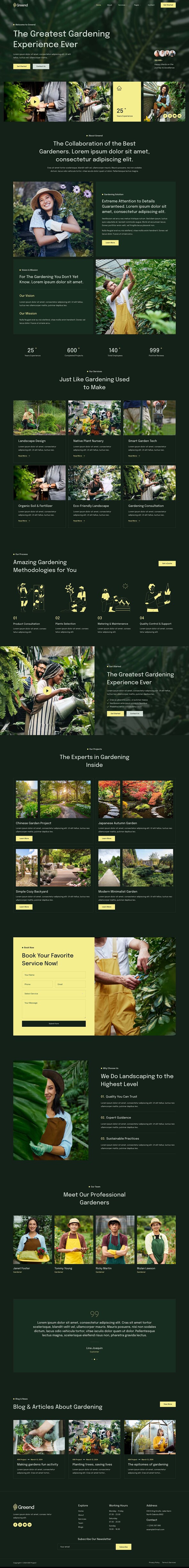 Greend - Gardening & Landscape Service Elementor Template Kit