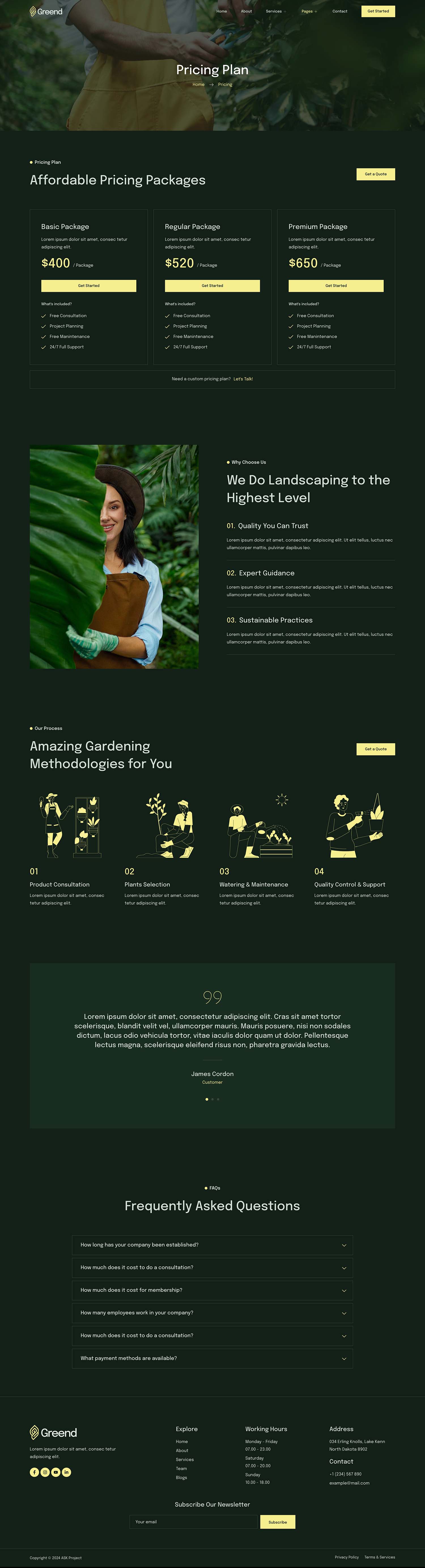 Greend - Gardening & Landscape Service Elementor Template Kit by askproject