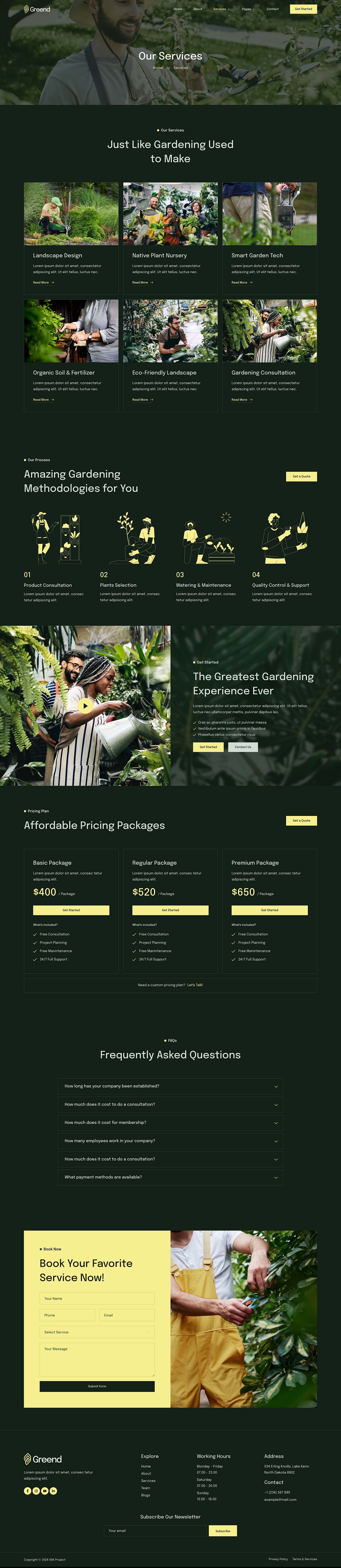 Greend - Gardening & Landscape Service Elementor Template Kit by askproject
