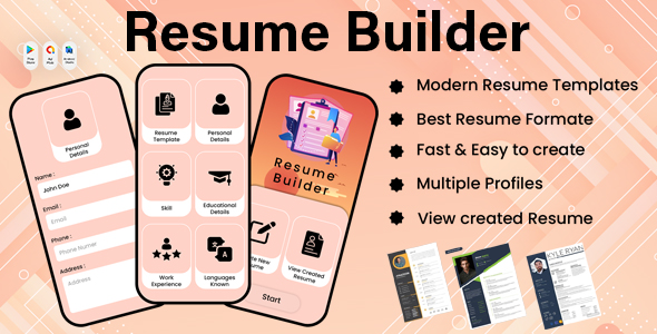 Resume Builder - CV Maker - Professional Resume - Biodata and CV Maker for Job - CV Engineer