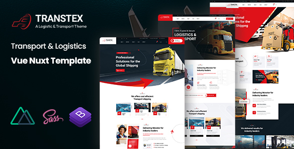 Transtex - Transport & Logistics Vue Nuxt Template