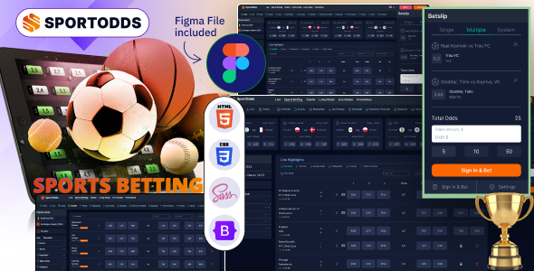 Sportodds - Sports Betting Website HTML Template