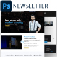 Influencer Portfolio Email Newsletter PSD Template