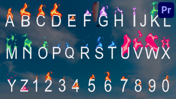 Fire Alphabet Font | Premiere Pro MOGRT