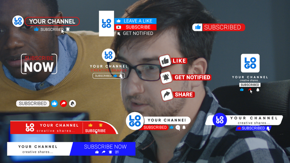 Subscribe Buttons Elements template preview