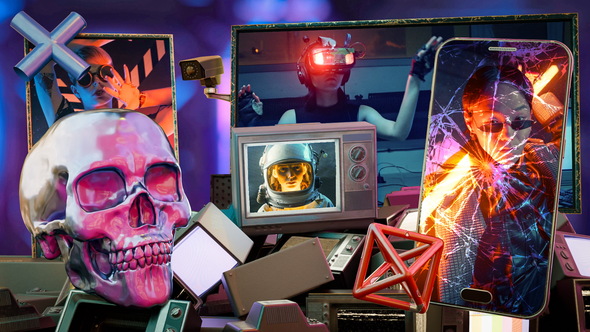 Crazy Glitch Opener Premiere Pro template preview