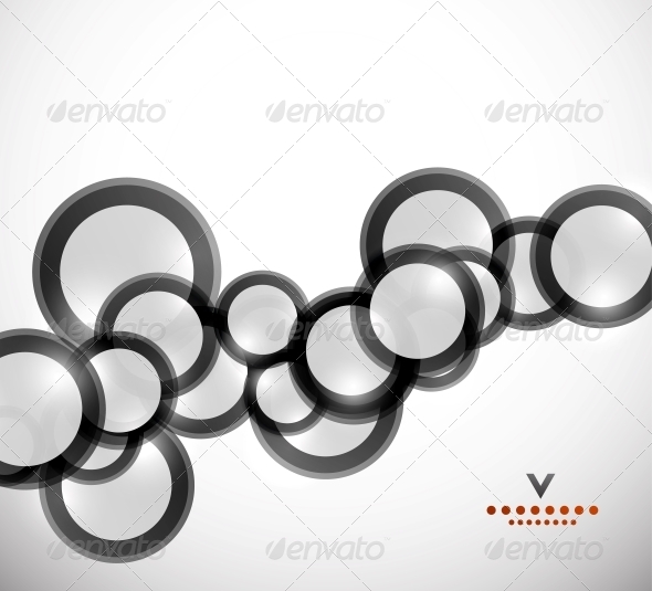 Geometrical Circles Abstract Design Template - Media Technology
