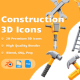 Construction Tool 3D Icons Set