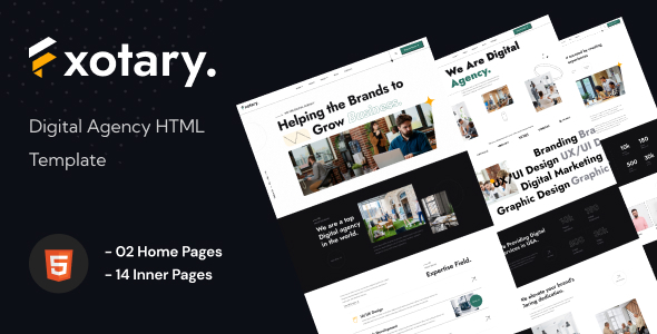 Fxotary - Digital Agency HTML Template