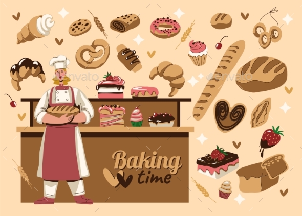 Baker in Bakery