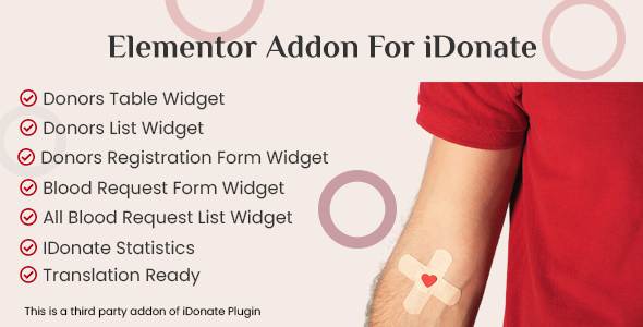 [DOWNLOAD]Elementor Addon for IDonatePro - Blood Donation, Request And Donor Management