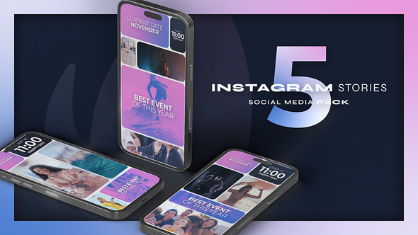Multiscreen Instagram Reel Pink Product Promo template preview