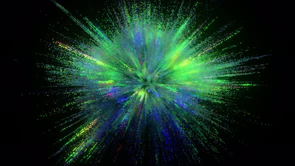 An Explosion of Colors on a Dark Background alt