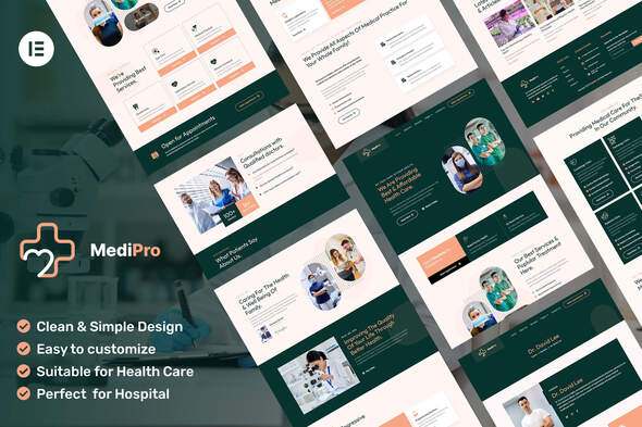 MediPro - Hospital & Doctor Elementor Pro Template Kit