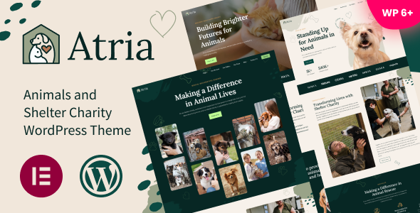 Atria - Animals & Shelter CharityTheme