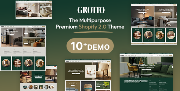 Grotto - Furniture, Home decor & Hand Crafts Multipurpose Shopify 2.0 Responsive Theme