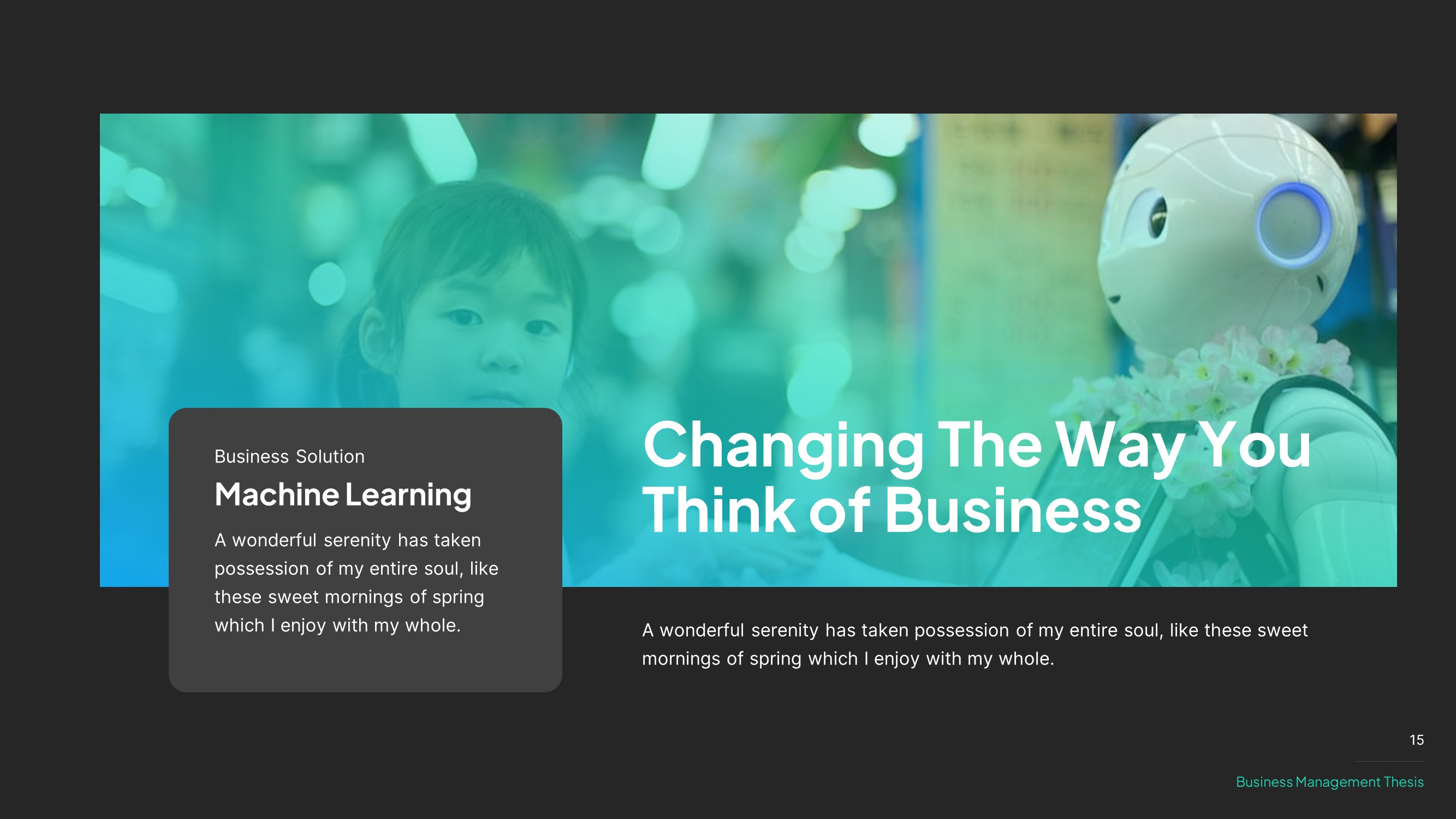 Business Management Thesis PowerPoint Template, Presentation Templates