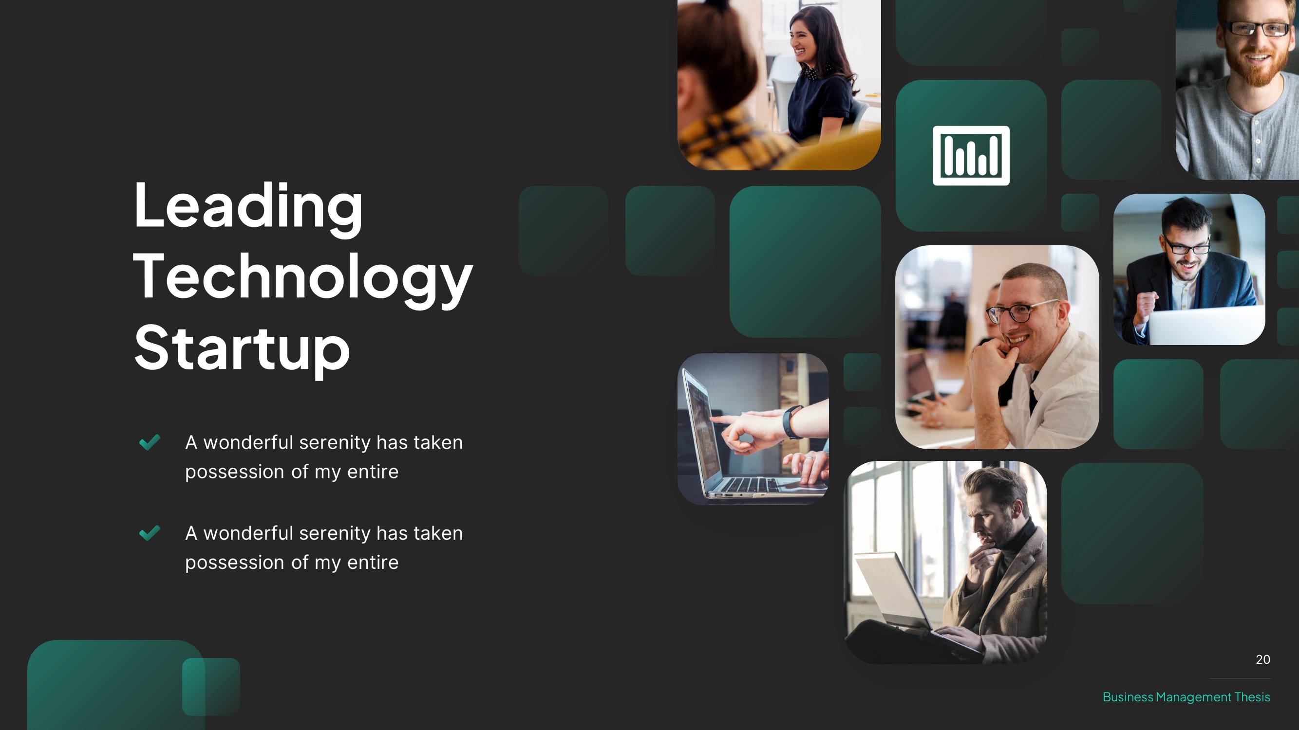 Business Management Thesis PowerPoint Template, Presentation Templates