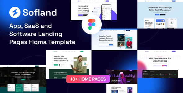 Sofland - App, SaaS and Software Landing Page Figma Ui Template