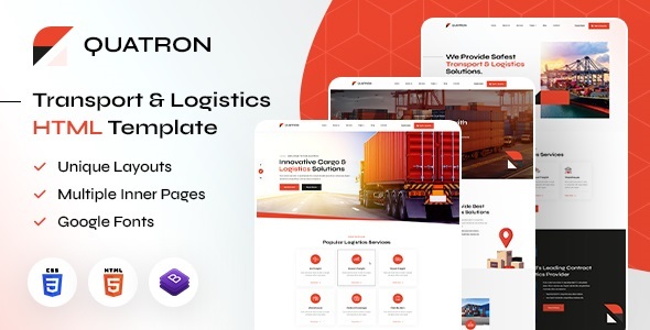 Quatron | Transport & Logistics HTML Template