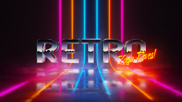 Retrowave Logo Reveal