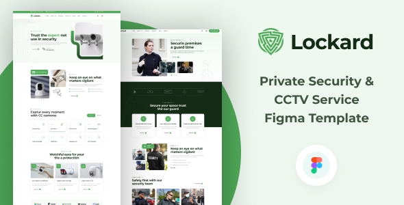 Lockerd - Private Security & CCTV Service Figma Template