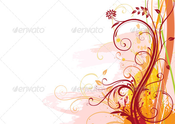 Floral Background - Flourishes / Swirls Decorative