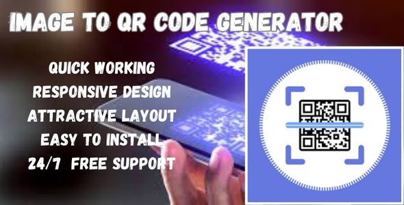 Image to QR Code Generator Tool + Theme for Blogger