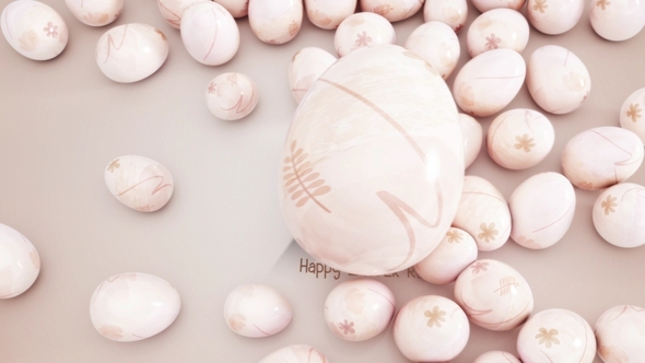 Easter Eggs Roll Over Logo Stings template preview