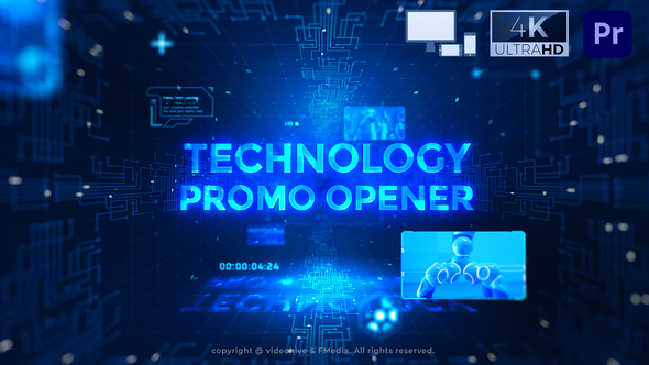 Technology Promo Opener - Premiere Pro Premiere Pro template preview