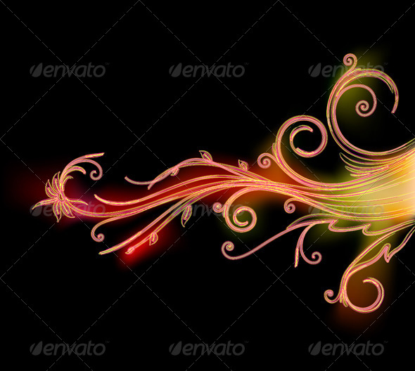 Floral Background - Flourishes / Swirls Decorative