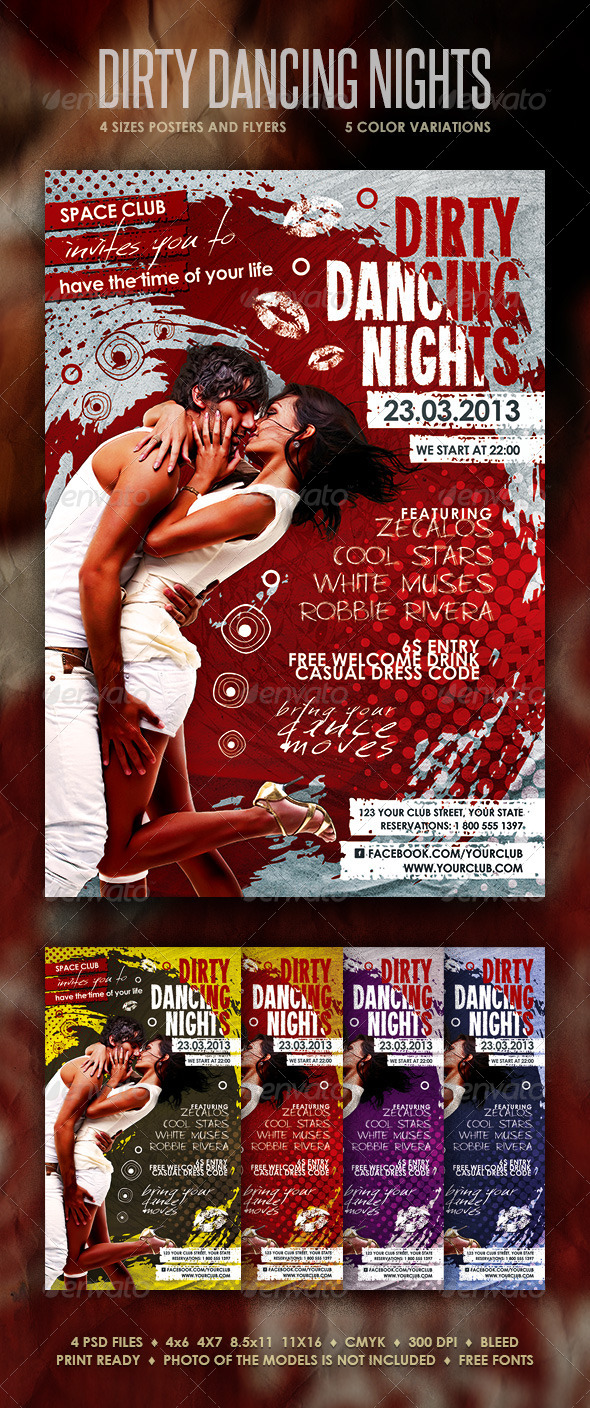 Dirty Dancing Nights Posters and Flyers - Clubs & Parties Events