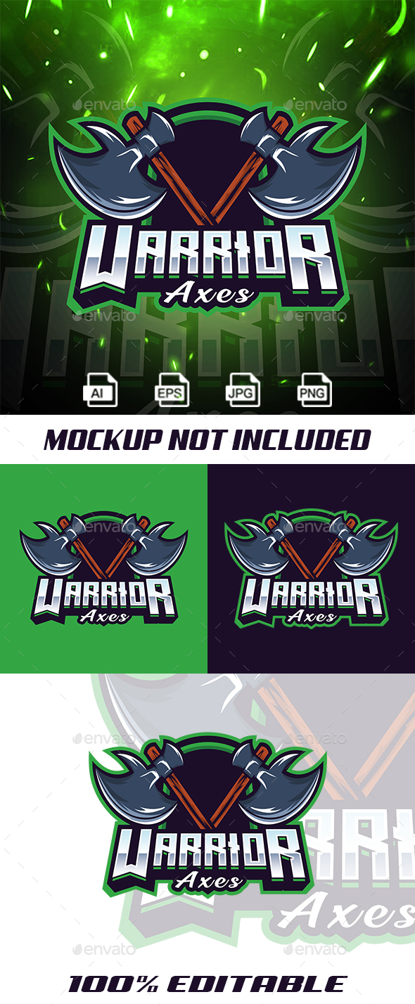 [DOWNLOAD]Warrior Axe Mascot Logo Template