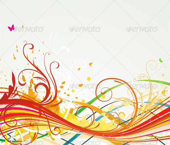 Abstract Floral Background - Backgrounds Decorative