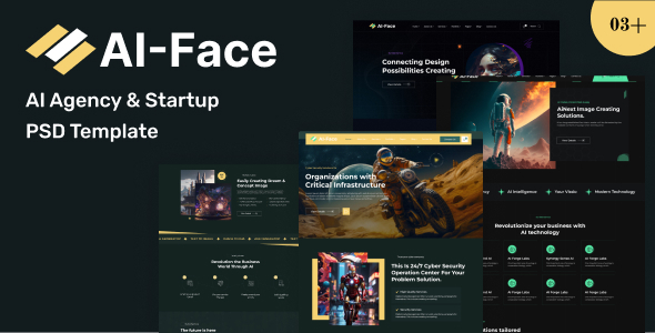 AIFace - AI Agency & Startup PSD Template