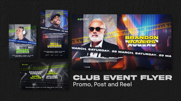 Club Event Flyer. Promo, Post and Reel Product Promo template preview