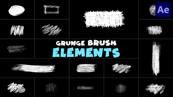 Grunge Brush Elements | After Effects Elements template preview
