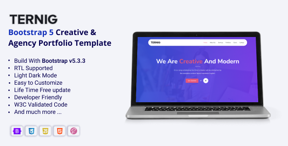 Ternig - Creative & Agency HTML Portfolio Template