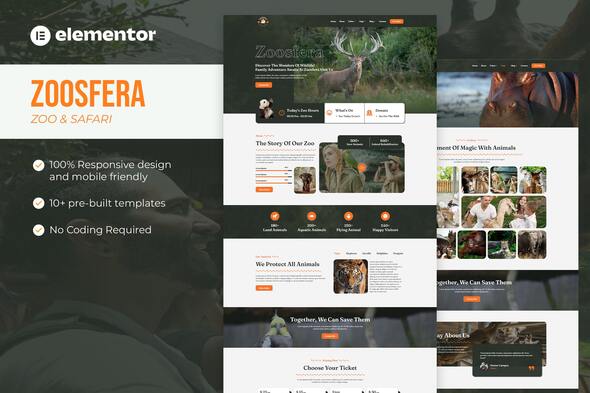 Zoosfera - Zoo & Safari Elementor Template Kit