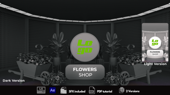Flowers Shop Logo Stings template preview