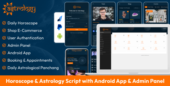 Horoscope and Astrology script with Android App & Admin Panel