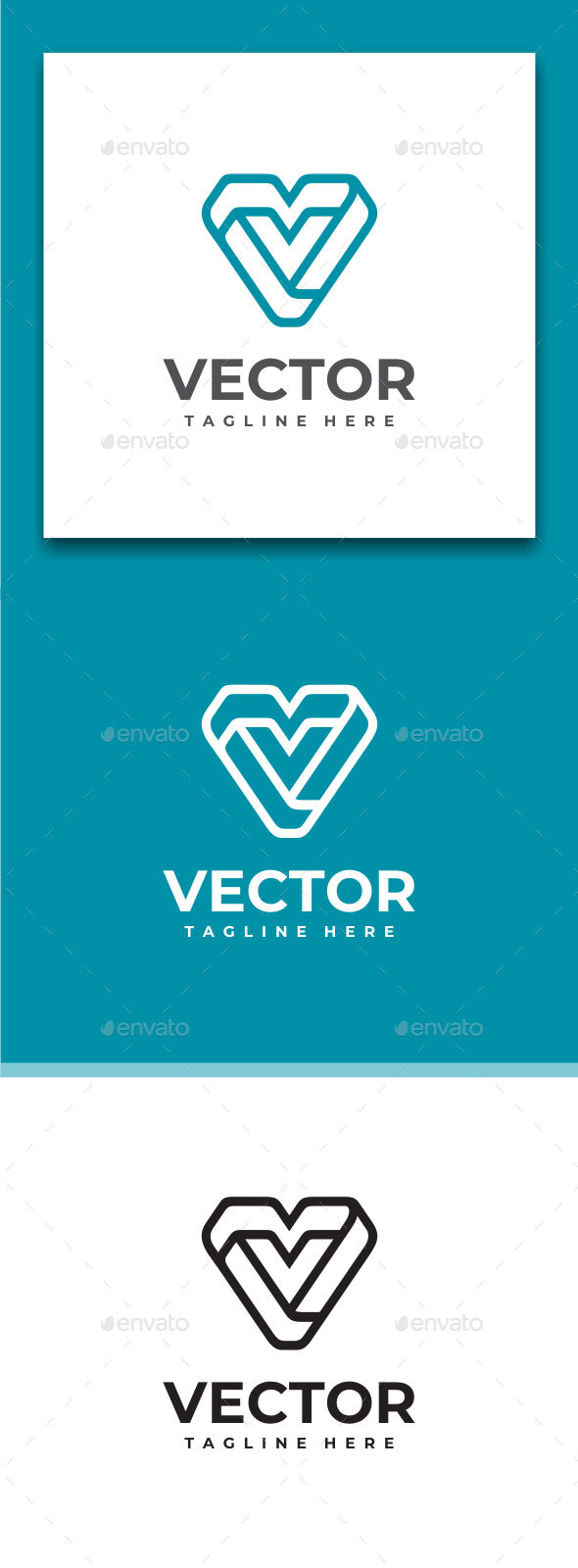 Vector - Abstract Letter V Logo Design